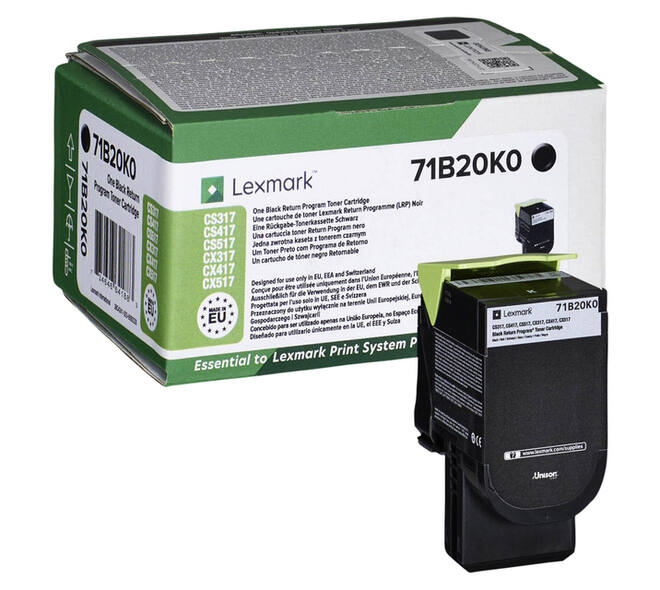 Tonercartridge Lexmark 71B20K0 zwart