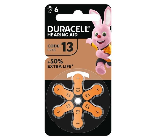 Batterij Duracell Hearing DA13 Ø7,9mm 310mAh 6 stuks