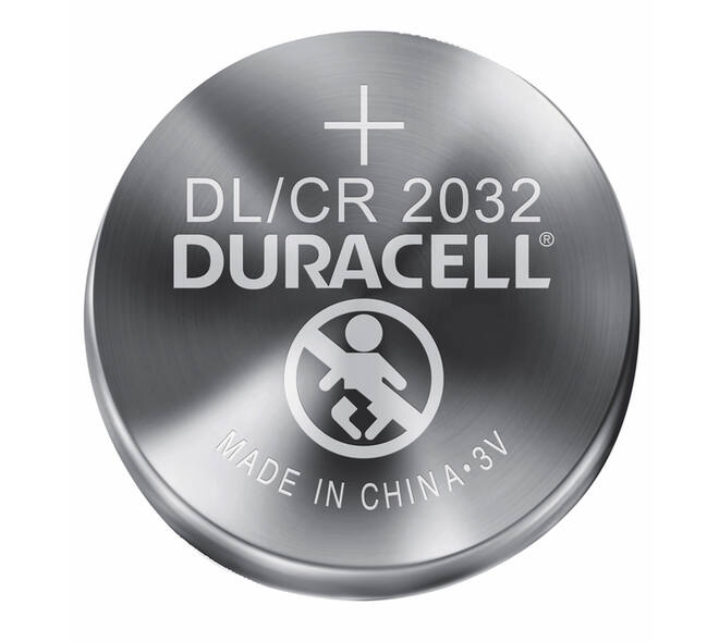 Batterij Duracell knoopcel 2xCR2032 lithium Ø20mm 3V-180mAh