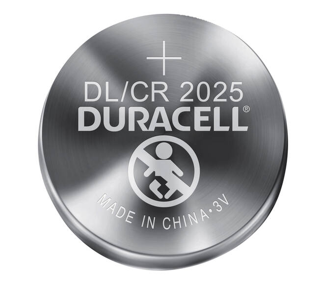 Batterij Duracell knoopcel 2xCR2025 lithium Ø20mm 3V-170mAh