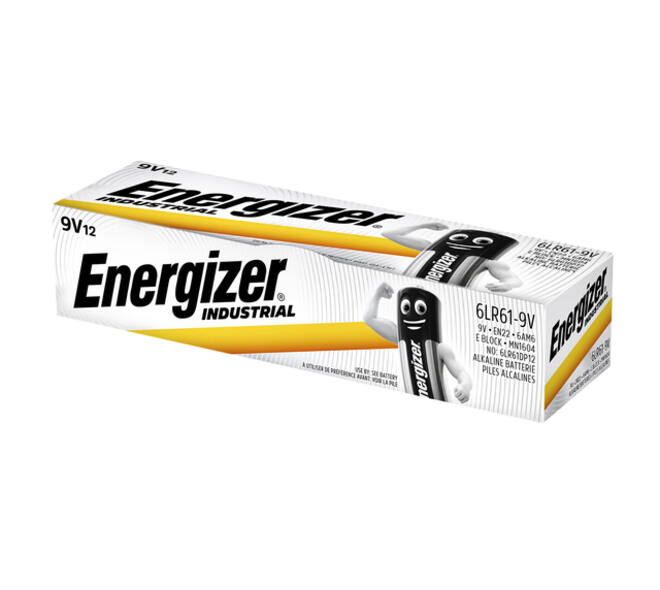 Batterij Energizer Industrial 12x 9Volt alkaline
