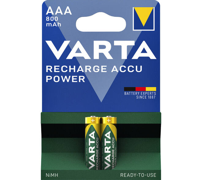 Batterij oplaadbaar VARTA 2x AAA 800mAh ready2use