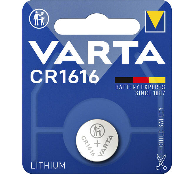Batterij VARTA knoopcel 1x CR1616 lithium