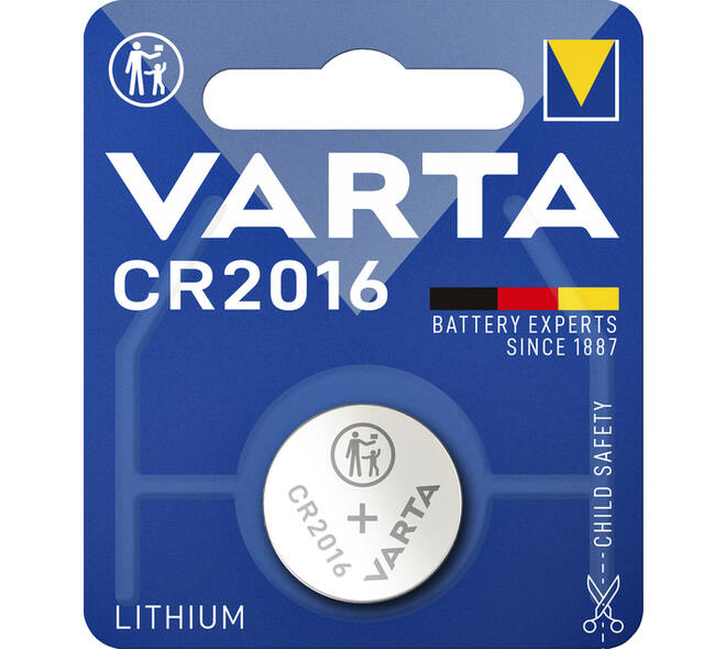 Batterij VARTA knoopcel 1x CR2016 lithium