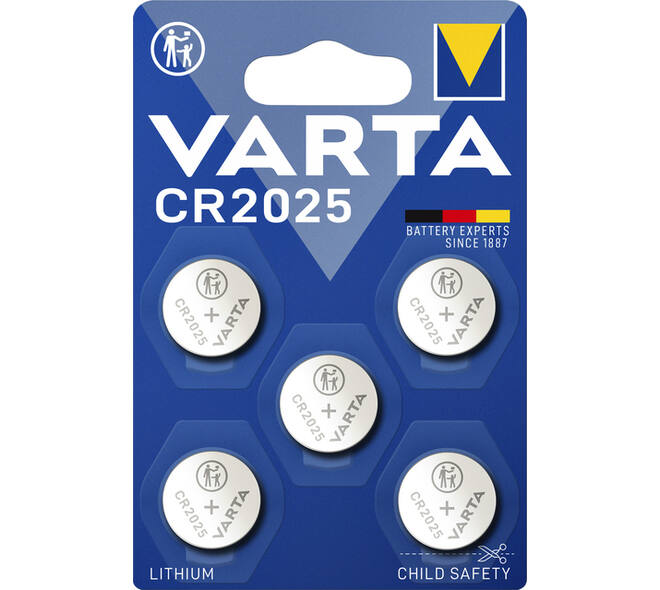 Batterij VARTA knoopcel 5x CR2025 lithium