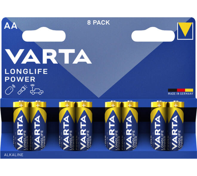 Batterij VARTA Longlife Power 8x AA