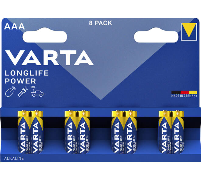 Batterij VARTA Longlife Power 8x AAA
