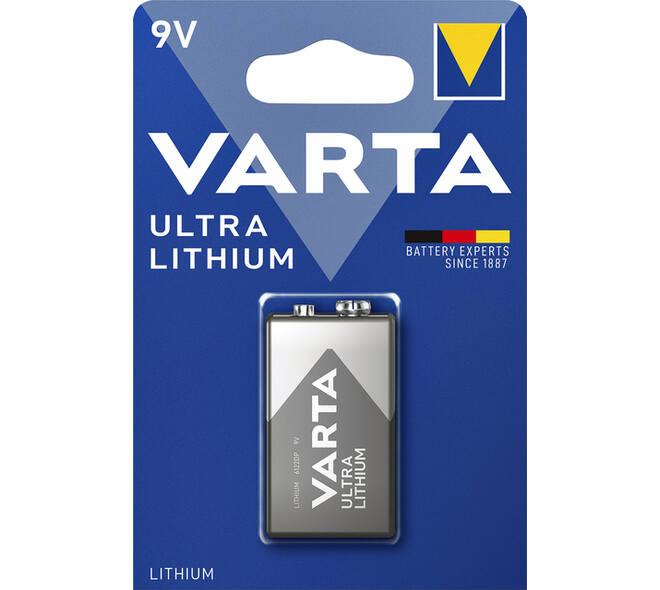 Batterij VARTA Ultra lithium 9Volt