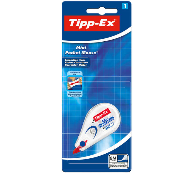 Correctietape Tipp-Ex mini pocket mouse 5mmx6m blister à 1 stuk