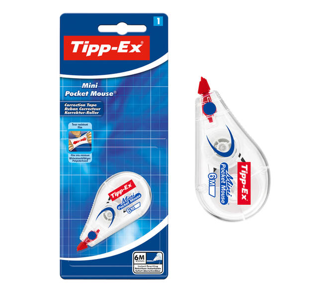 Correctietape Tipp-Ex mini pocket mouse 5mmx6m blister à 1 stuk
