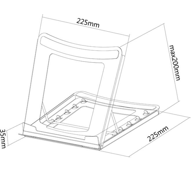 Laptopstandaard Neomounts NSLS075 zwart
