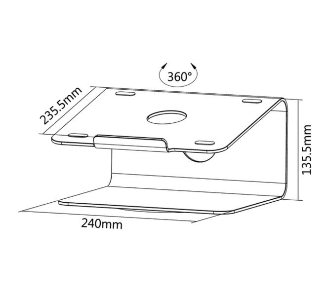 Laptopstandaard Neomounts NSLS050 zilver