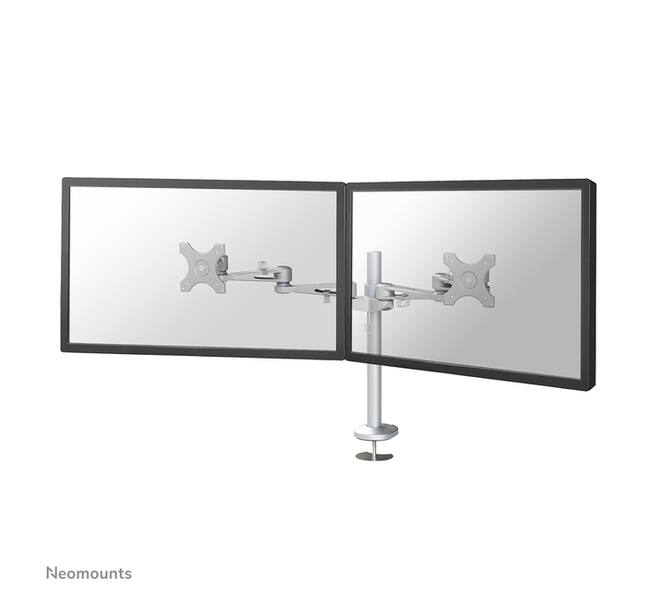 Monitorarm Neomounts D935DG 2x10-27" doorvoer zilvergrijs
