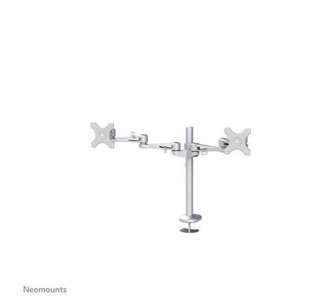 Monitorarm Neomounts D935DG 2x10-27" doorvoer zilvergrijs