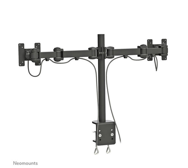 Monitorarm Neomounts D960D 2x10-27" met klem zwart