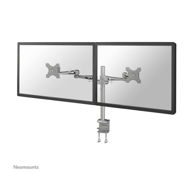 Monitorarm Neomounts D935D 2x10-27" met klem zilvergrijs