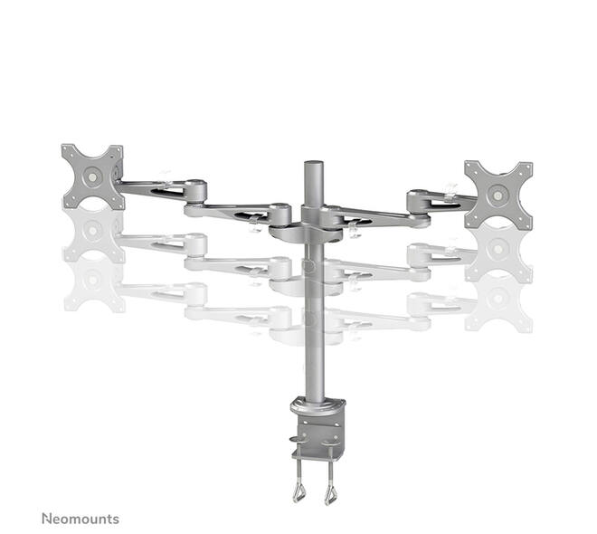 Monitorarm Neomounts D935D 2x10-27" met klem zilvergrijs