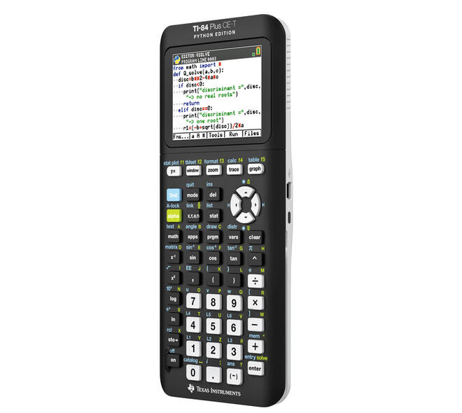 Rekenmachine TI-84 Plus CE-T Python Edition