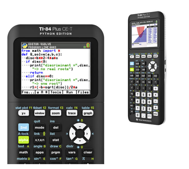 Rekenmachine TI-84 Plus CE-T Python Edition