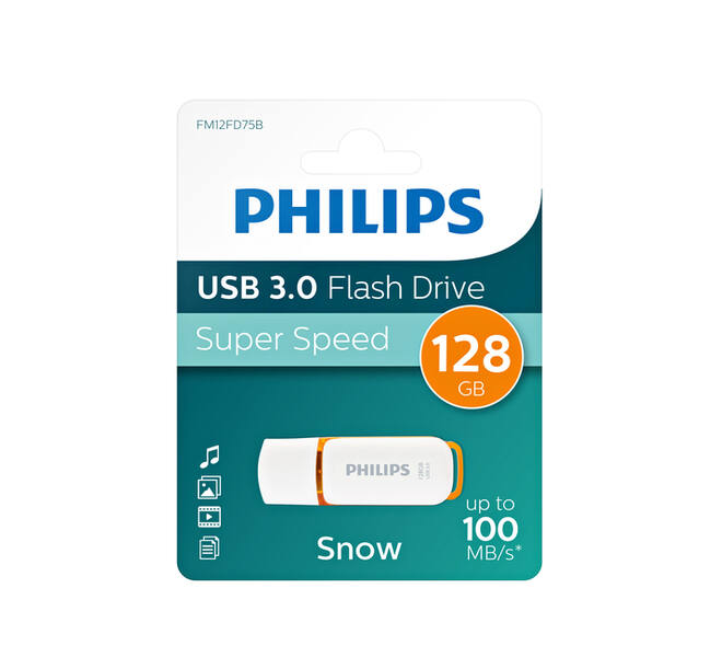 USB stick 3.0 Philips Snow USB-A 128GB oranje