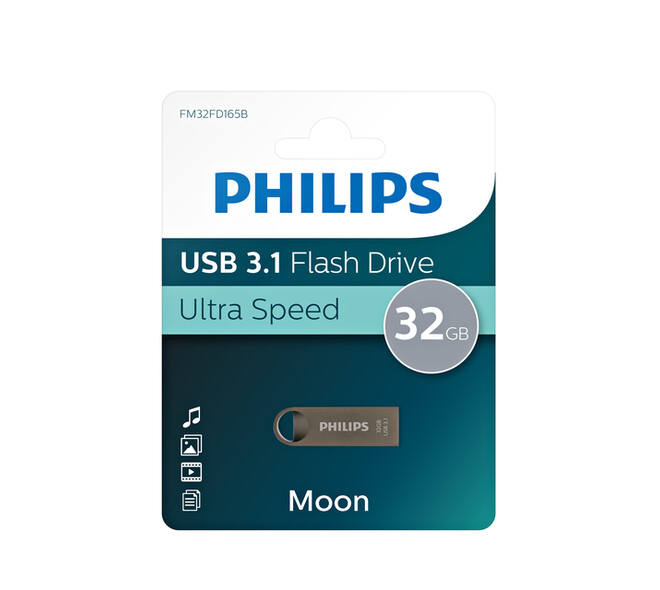 USB stick 3.1 Philips Moon USB-A 32GB grijs