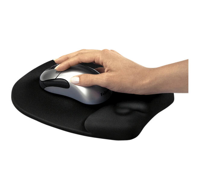 Muismat met polssteun Fellowes Memoryfoam zwart