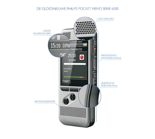 Dicteerapparaat Philips PocketMemo DPM6000