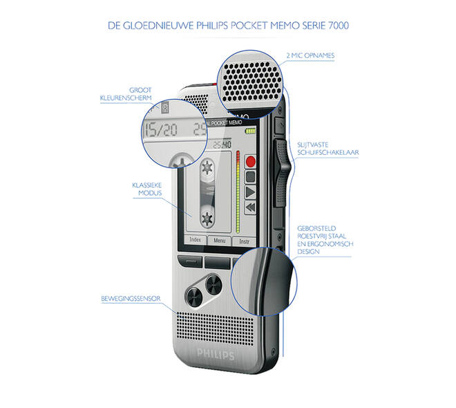 Dicteerapparaat Philips PocketMemo DPM7200
