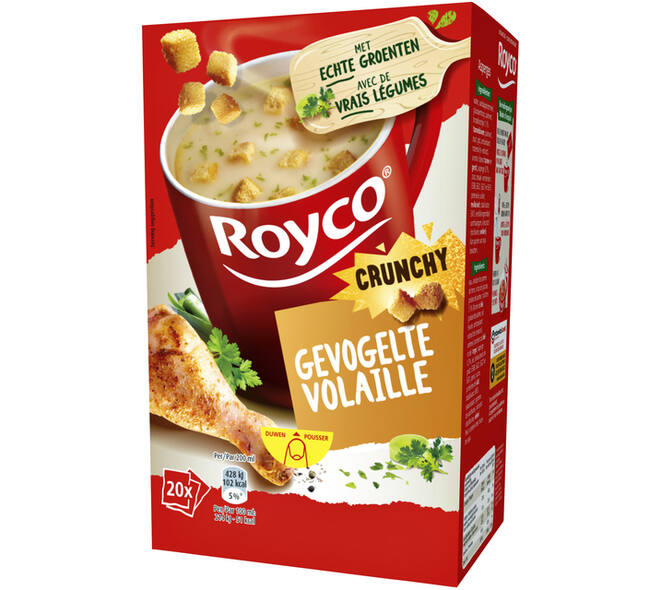Soep Royco gevogelte met croutons 20 zakjes