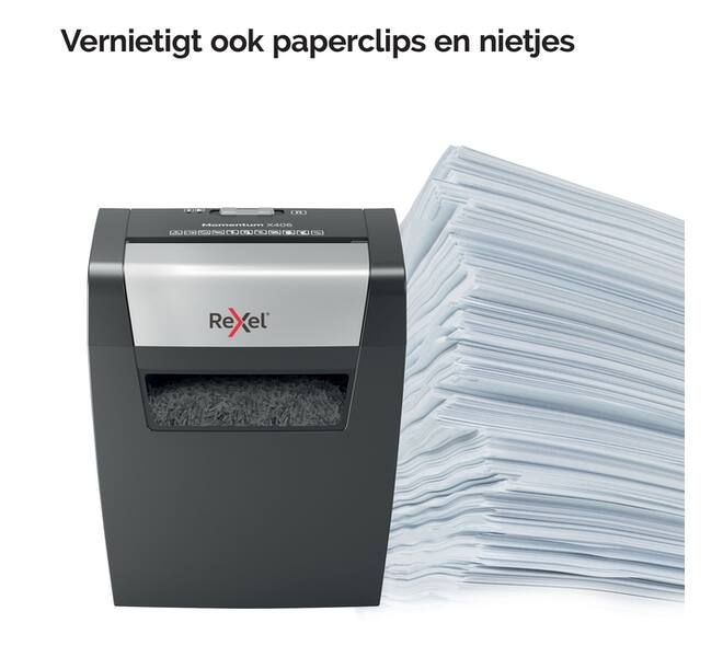 Papiervernietiger Rexel Momentum X406 snippers 4x28mm
