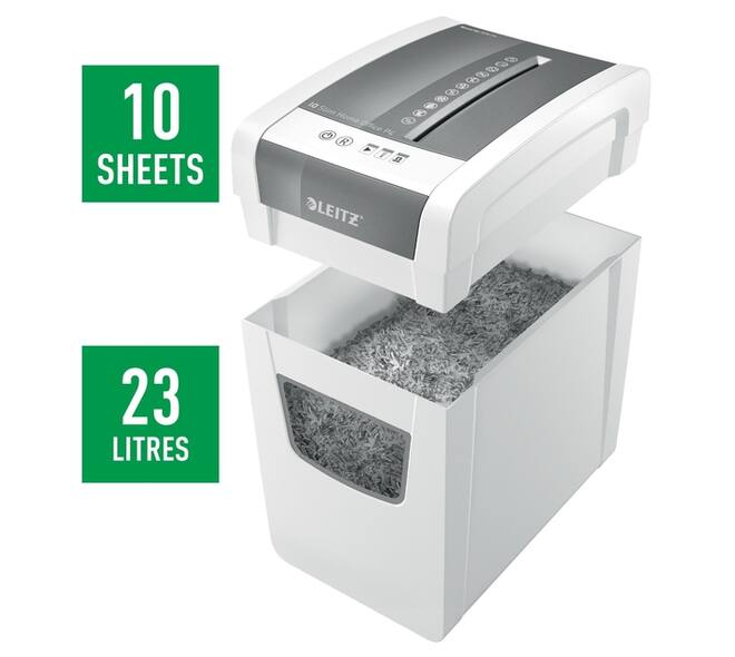 Papiervernietiger Leitz IQ Slim Home Office P4 snippers 4x28mm
