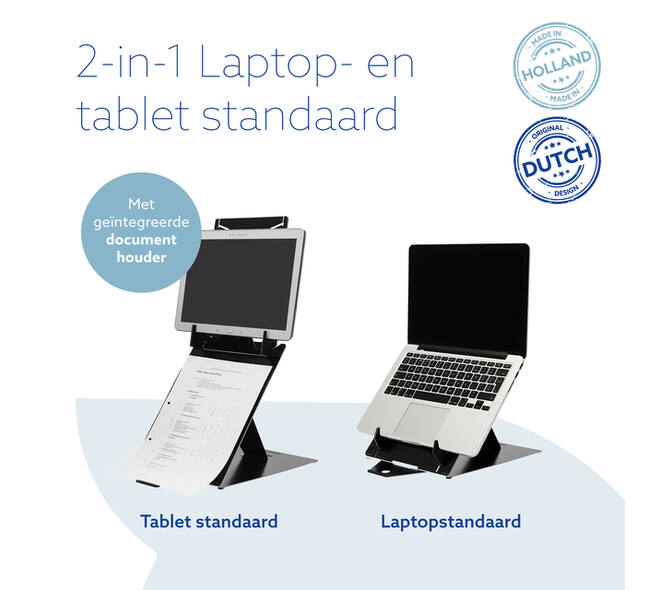 Laptopstandaard R-Go Riser DUO