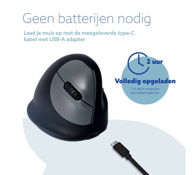 Muis R-Go Ergonomisch HE Break Wireless Rechts M