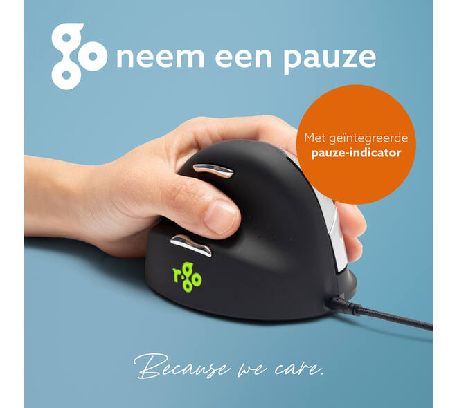 Muis R-Go Ergonomisch HE Break Draad Links M