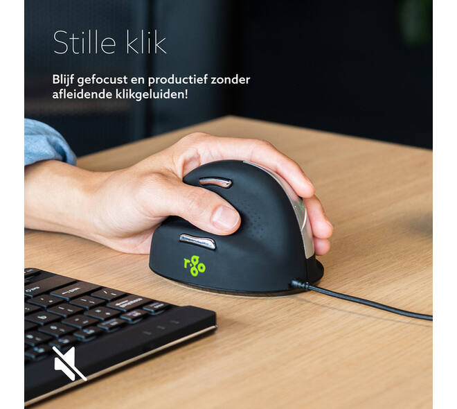 Muis R-Go Ergonomisch HE Break Draad Links M