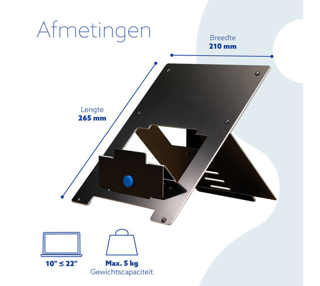 Laptopstandaard R-Go Riser Flexible