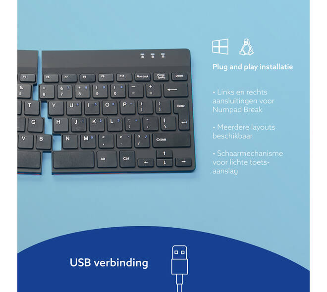 Toetsenbord R-Go Ergonomisch Split Break QWERTY