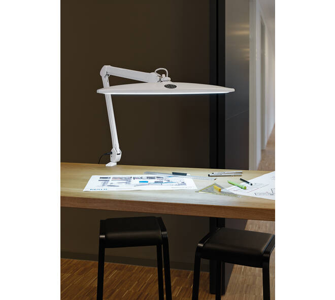 Werkpleklamp MAUL Work LED tafelklem dimbaar wit