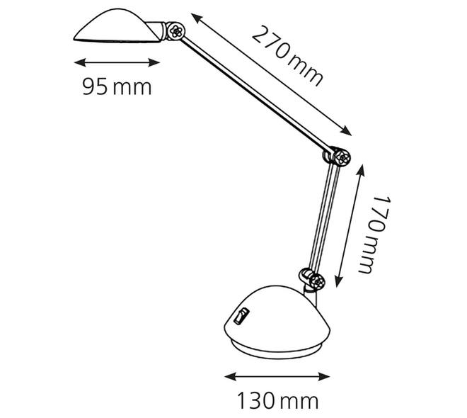 Bureaulamp Hansa led Space zwart