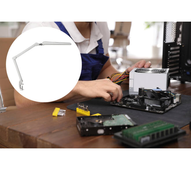 Werkpleklamp MAUL Craft LED tafelklem dimbaar wit