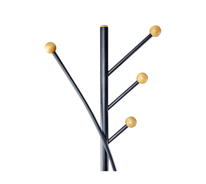 Kapstok MAUL Aura staand 180cm 4 haken zwart