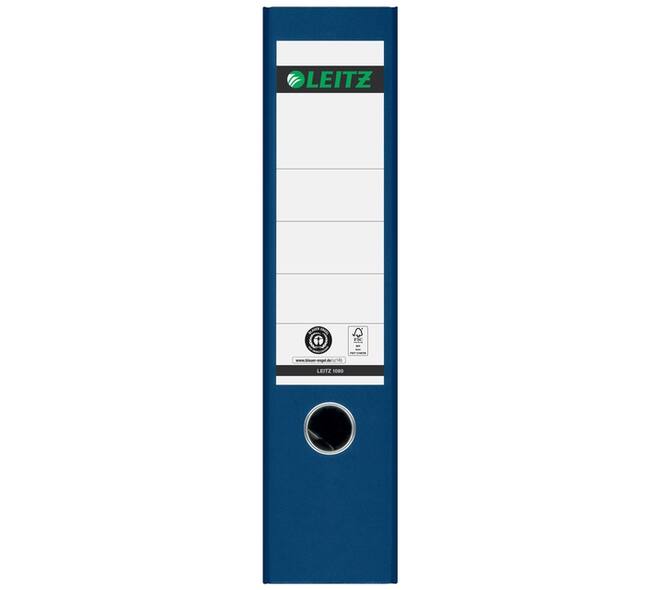 Ordner Leitz 1080 180° 80mm karton A4 blauw