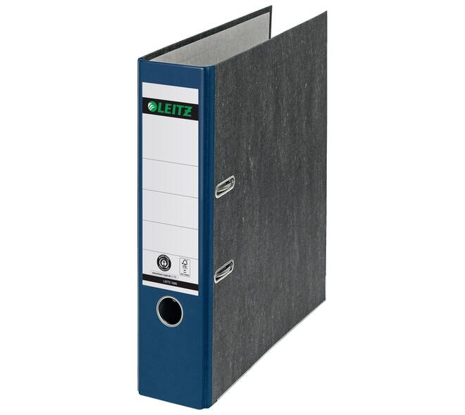 Ordner Leitz 1080 180° 80mm karton A4 blauw