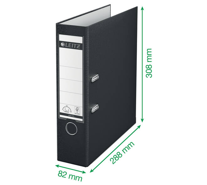 Ordner Leitz 1010 180° 80mm PP A4 blauw