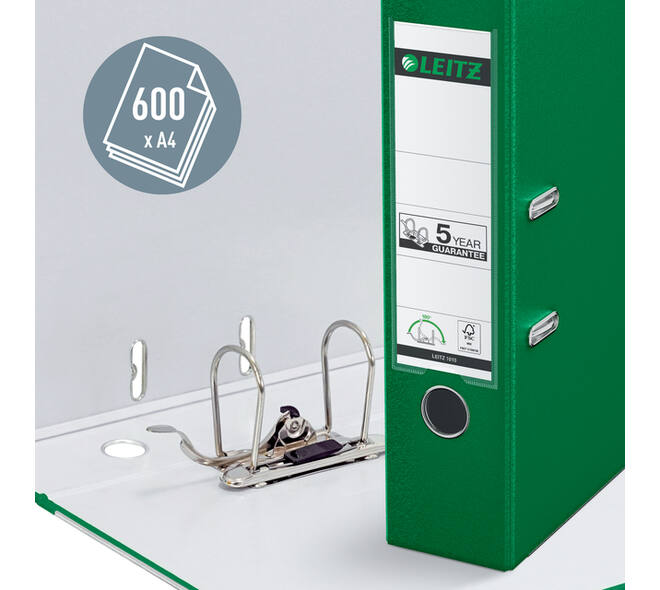 Ordner Leitz 1010 180° 80mm PP A4 groen