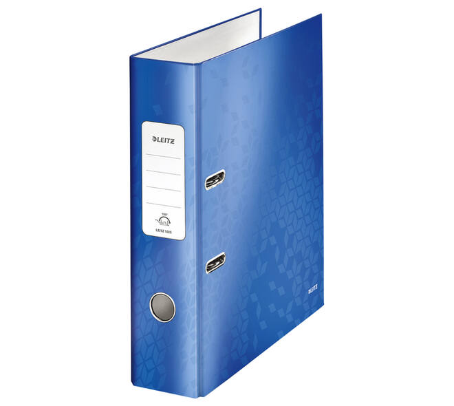 Ordner Leitz Wow 180° gelamineerd 80mm A4 blauw