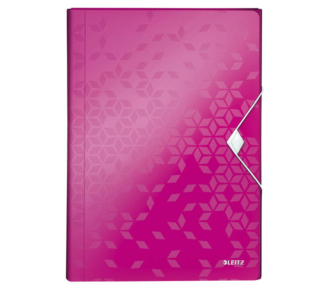 Projectmap Leitz WOW voor A4 6 vaks PP roze