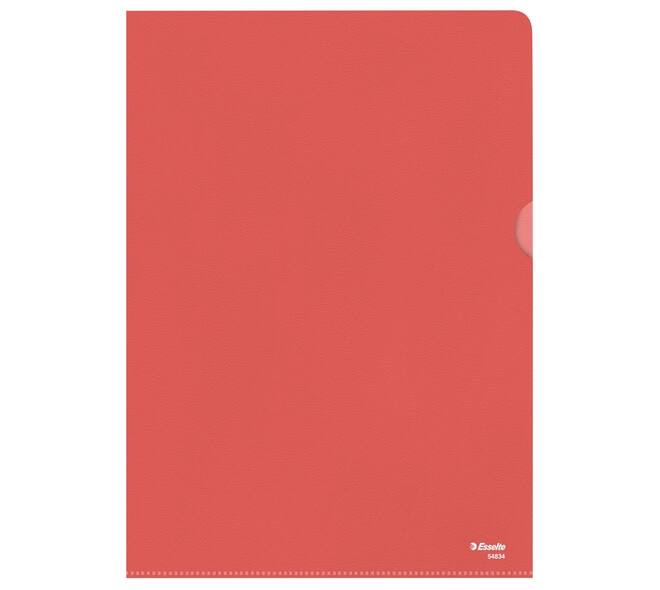 Insteekmap L-model Esselte standaard A4 0.11mm PP rood 100 stuks