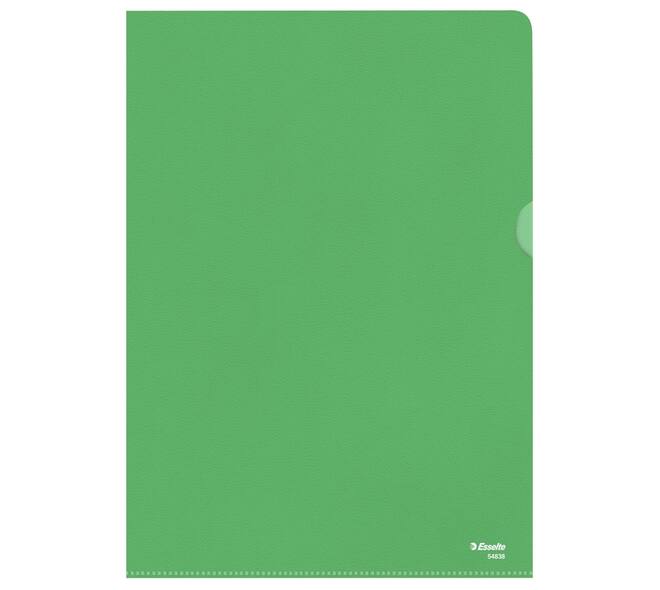Insteekmap L-model Esselte standaard A4 0.11mm PP groen 100 stuks