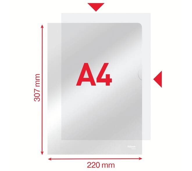 Insteekmap L-model Esselte standaard copy safe 0.11mm PP A4 glashelder 100 stuks